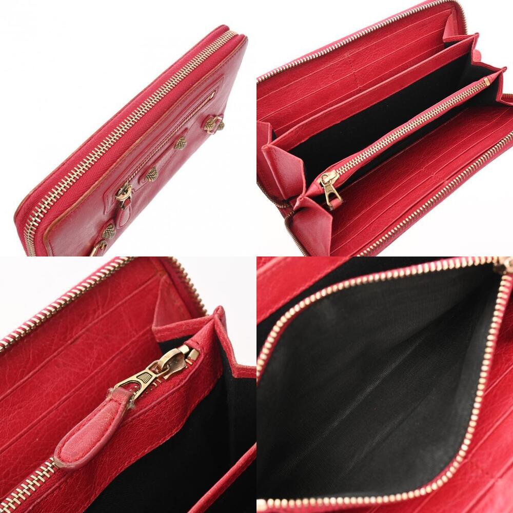 BALENCIAGA Pink Leather Zip Around Long Wallet - Picture 10 of 11